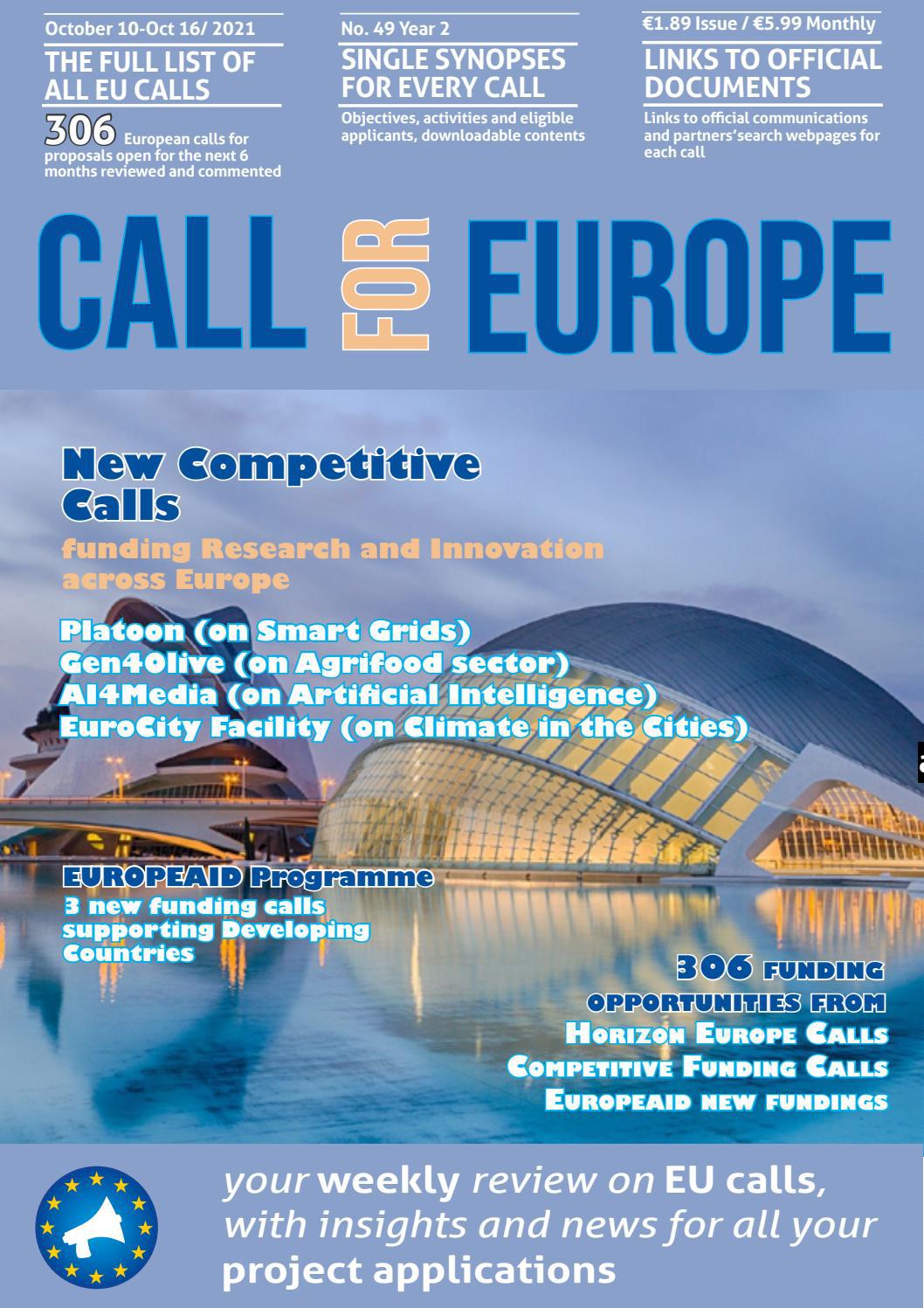 CallforEurope - 10th October 2021 Edition Weekly Magazine