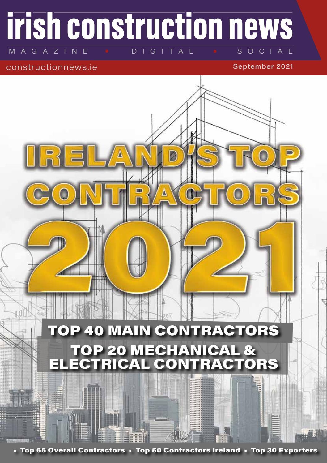 Irish Construction News September  2021 (Ireland's Top Building and M&E Contractors)