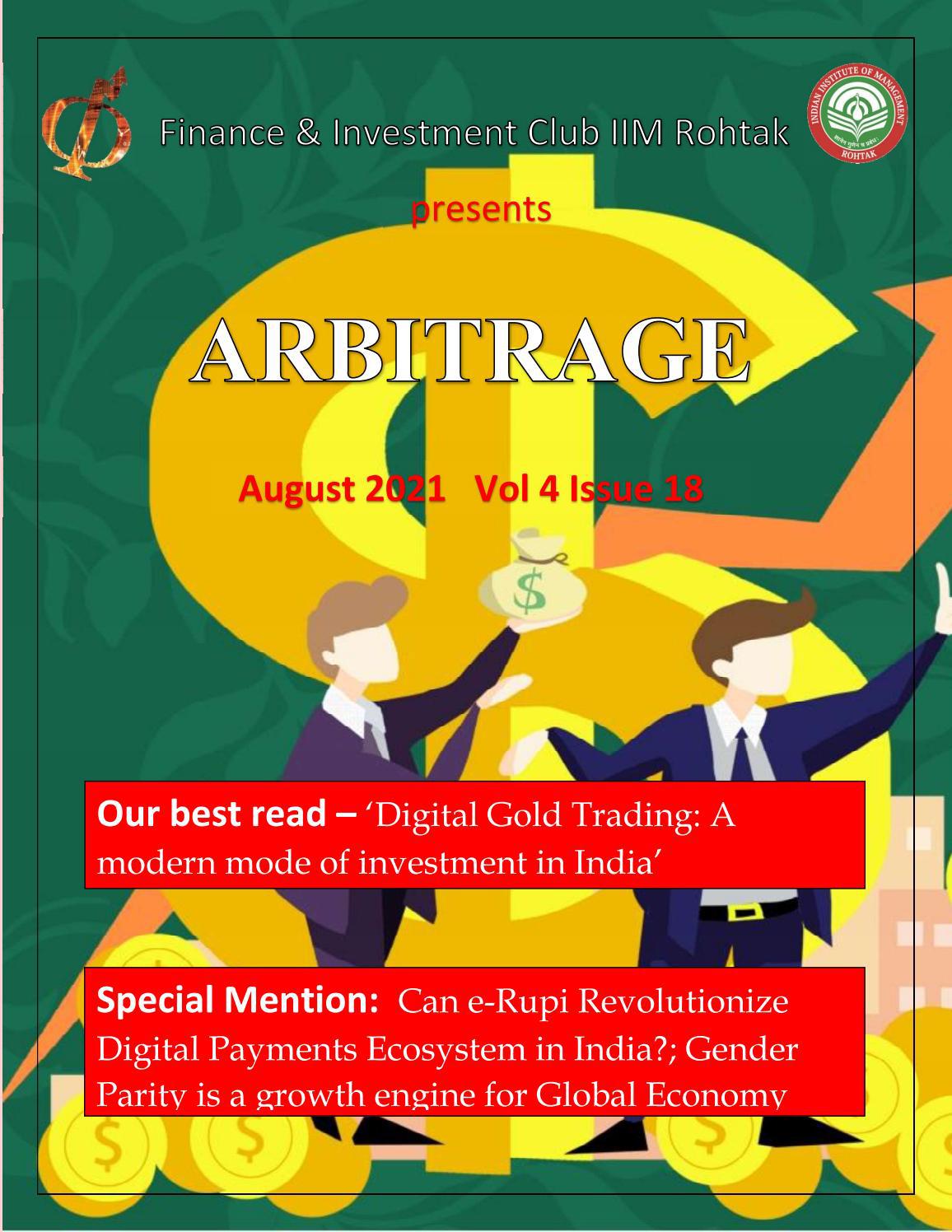 Arbitrage Magazine - August 2021 - Finance & Investment Club | IIM Rohtak