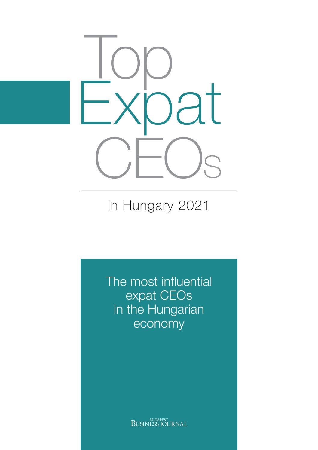 Top Expat CEOs In Hungary 2021 Sample