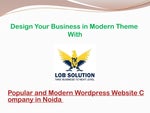 Popular and Modern WordPress Website Company in Noida