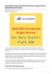 Rank Math Plugin Best SEO Wordpress Plugin Review #digitaldebashreedutta