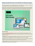 Читать журнал Quintessential Practices for WordPress Website Design
