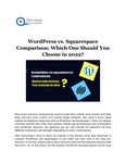 WordPress vs. Squarespace Comparison: Which One Should You Choose in 2022?