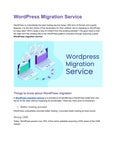 ������ ������ WordPress Migration Service