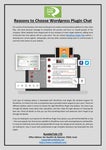 Reasons to Choose Wordpress Plugin Chat