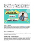 Best HTML and Wordpress Templates | Top Themes for HTML and Wordpress