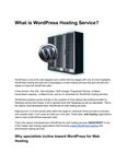 ������ ������ What is WordPress Hosting Service?