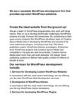 We are a reputable WordPress development firm that provides top-notch WordPress solutions.