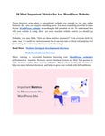 Most Important Metrics for Any WordPress Website