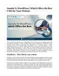 ������ ������ Joomla Vs WordPress | Which Offers the Best CMS for Your Website