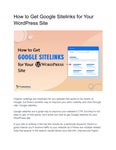 Читать журнал How to Get Google Sitelinks for Your WordPress Site