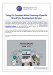 Things To Consider When Choosing A Specific WordPress Development Service