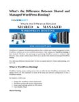 What's the Difference Between Shared and Managed WordPress Hosting?