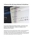 10 Reasons Why We Design Websites On WordPress