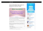 How To Add Meta Description In WordPress Without Plugin