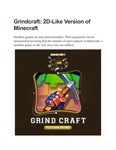 Grindcraft: 2D-Like Version of Minecraft