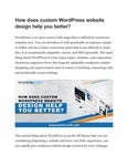 How does custom WordPress website design help you better?