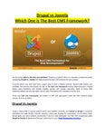 Drupal Or Joomla - Which One is The Best CMS Framework?