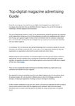 Top digital magazine advertising Guide