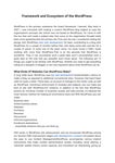 FRAMEWORK AND ECOSYSTEMS OF THE WORDPRESS