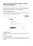 How to Export/Import a MySQL database via SSH in AWS Lightsail WordPress