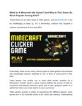������ ������ What Is A Minecraft Idle Game? And Why Is This Game So Much Popular Among Kids?