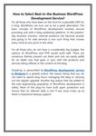 How to Select Best-in-the-Business WordPress Development Service