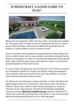 Читать журнал Is Minecraft a Good Game to Play?
