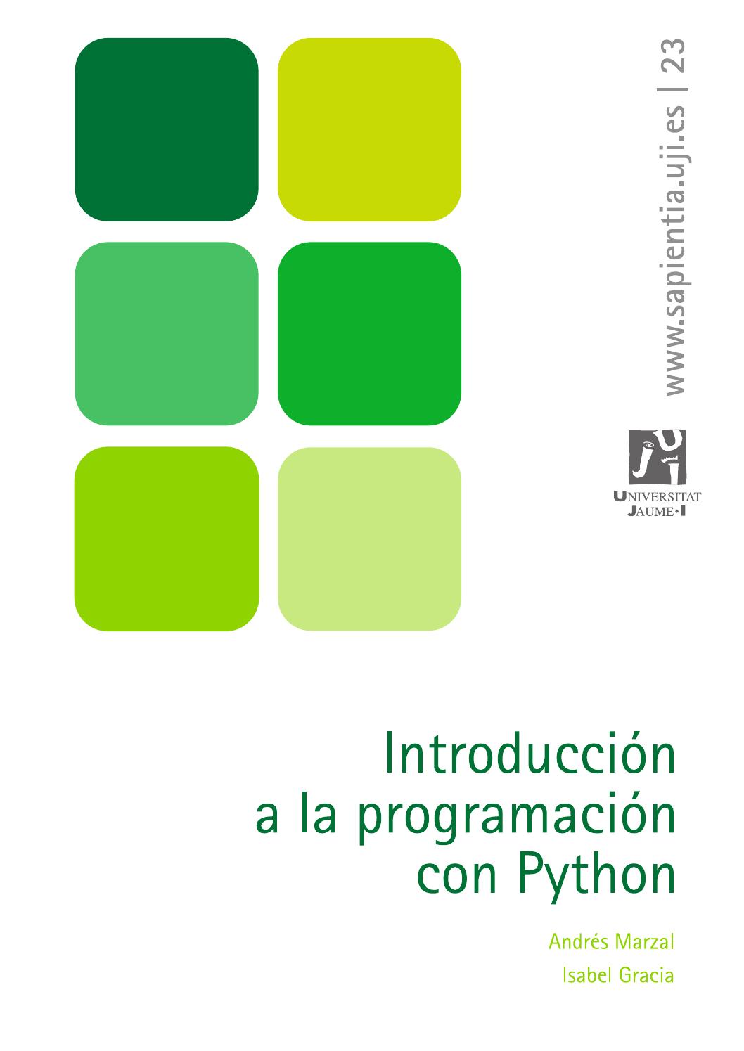 Issuu Introducci?n a la programaci?n con python Andr?s Marzal Isabel Gracia
