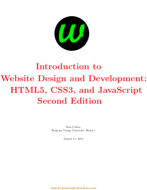 Introduction to Website Design and Development HTML5 CSS3 and JavaScript. Second Edition by Don Colton