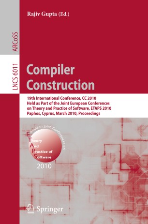 Compiler Construction by Rajiv Gupta